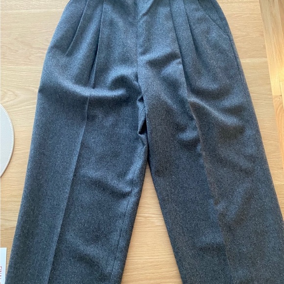 Oscar de la Renta Straight Leg Wool Pants - Picture 1 of 8